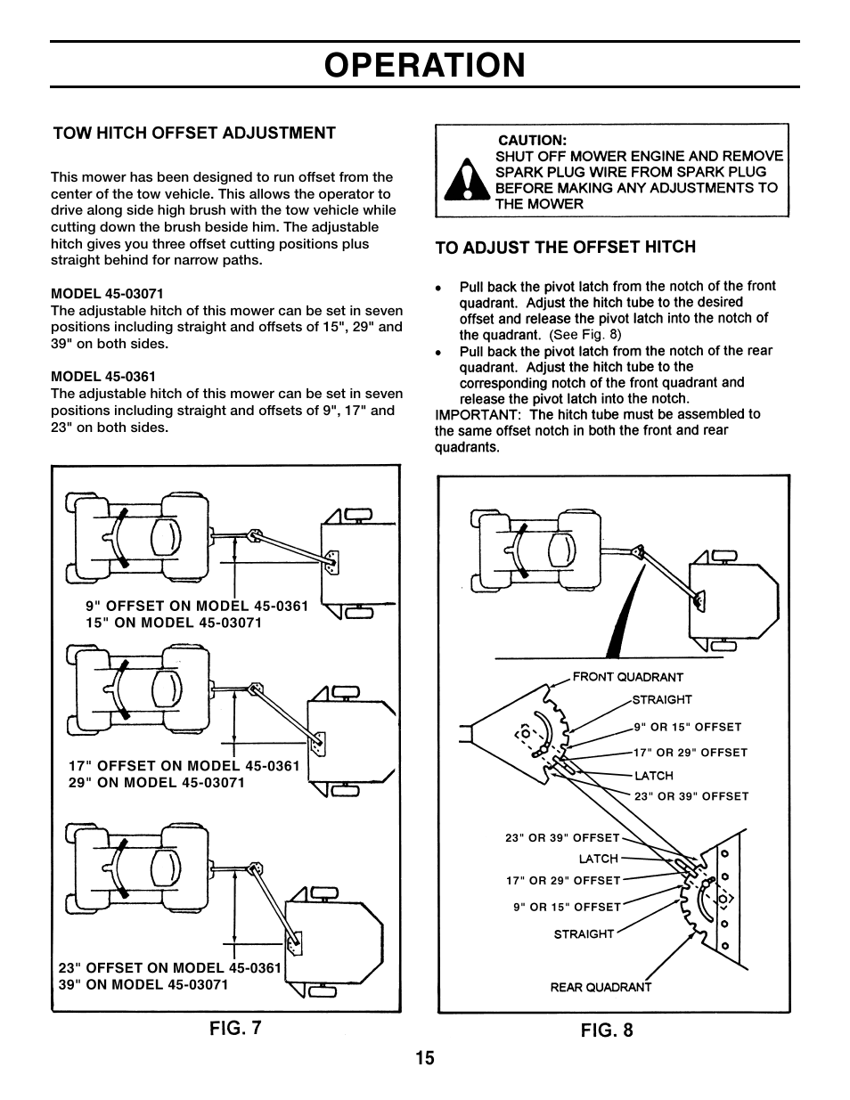 Operation | Agri-Fab 45-03611 User Manual | Page 15 / 28