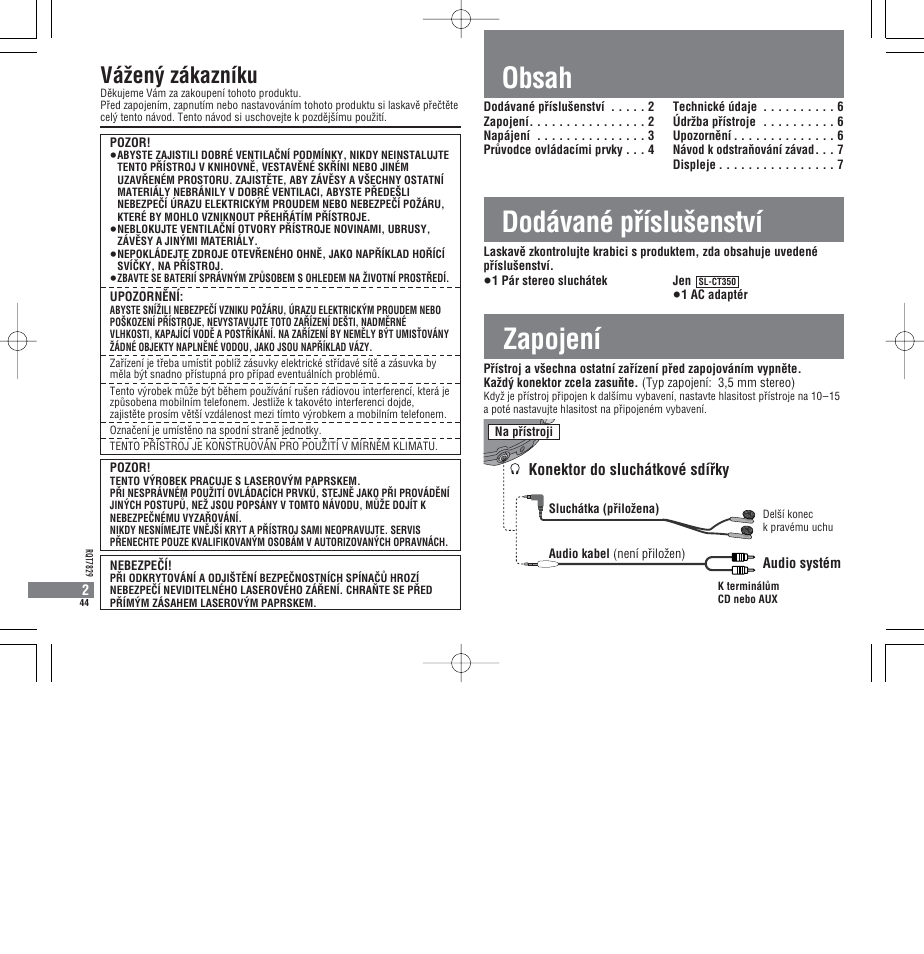 Panasonic SLCT345 User Manual | Page 44 / 64