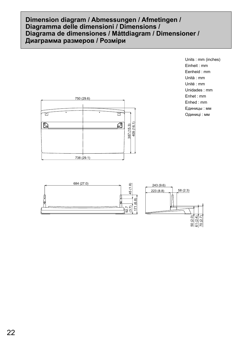 Panasonic TYST50VX100 User Manual | Page 22 / 24