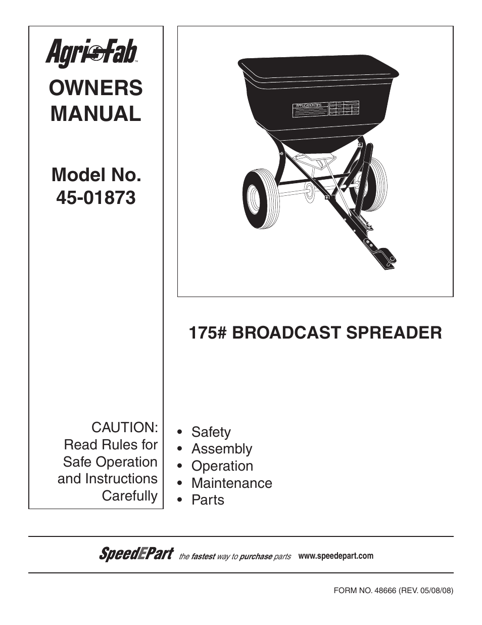 Agri-Fab 175 User Manual | 12 pages