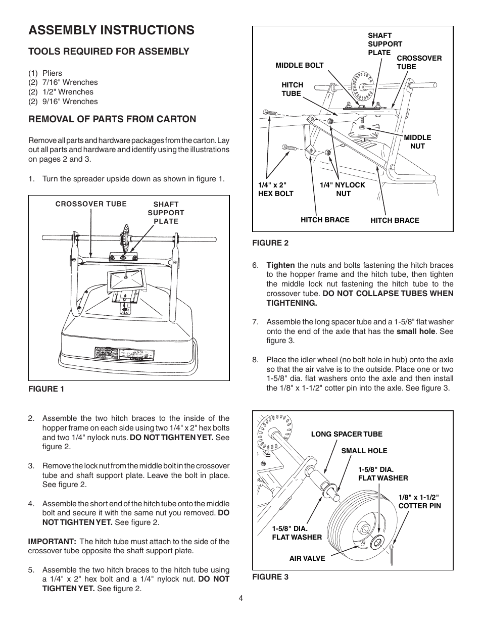 Assembly instructions | Agri-Fab 175 User Manual | Page 4 / 12