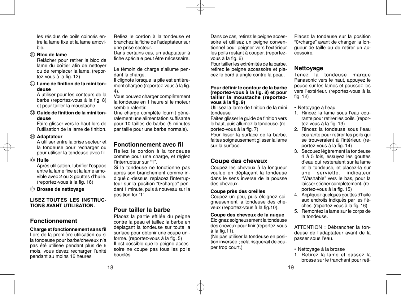Panasonic ER221 User Manual | Page 10 / 53