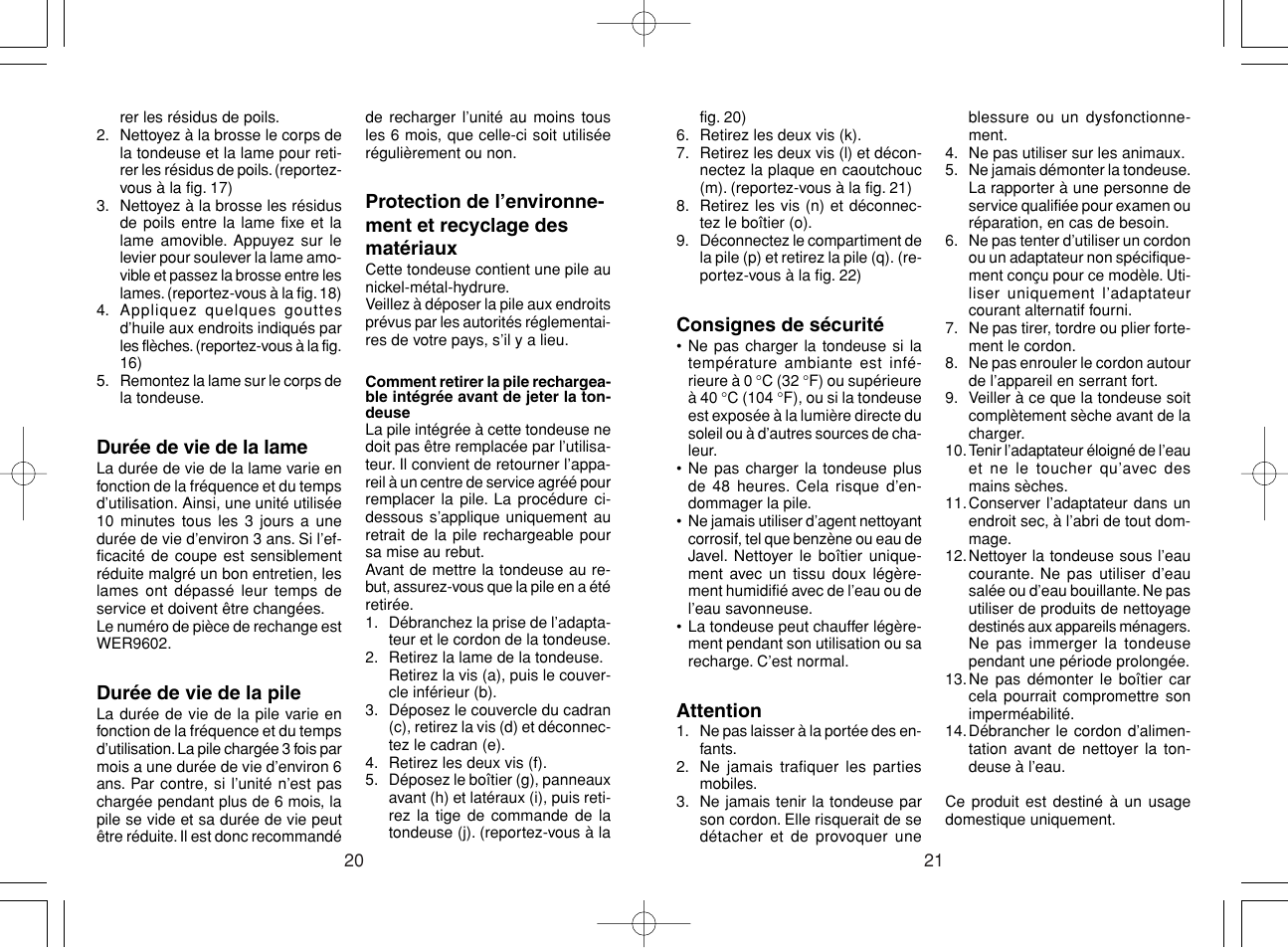 Panasonic ER221 User Manual | Page 11 / 53
