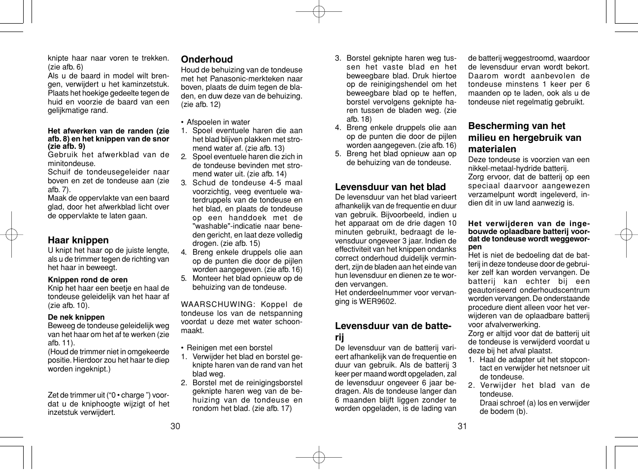 Panasonic ER221 User Manual | Page 16 / 53