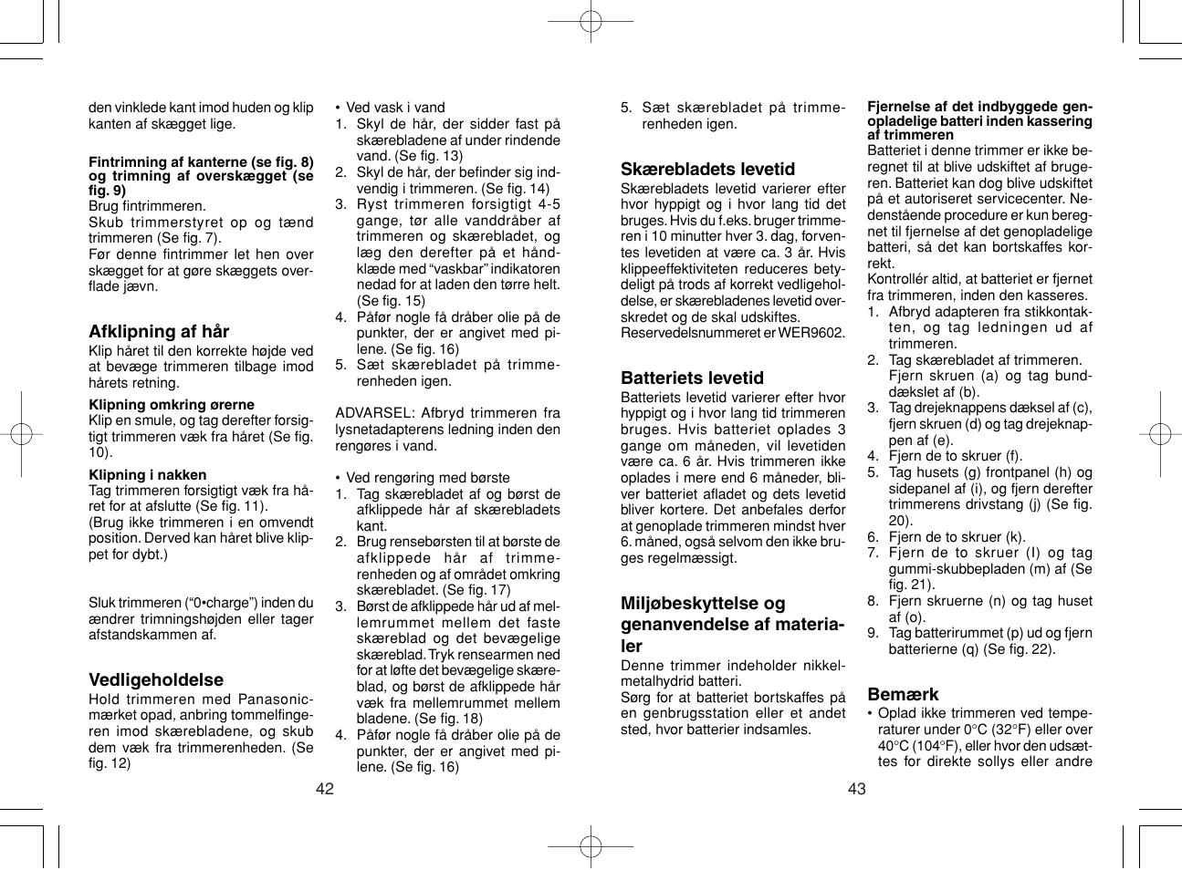 Panasonic ER221 User Manual | Page 22 / 53