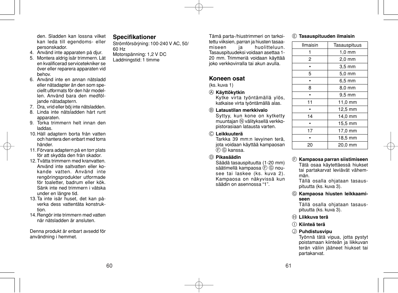 Panasonic ER221 User Manual | Page 31 / 53