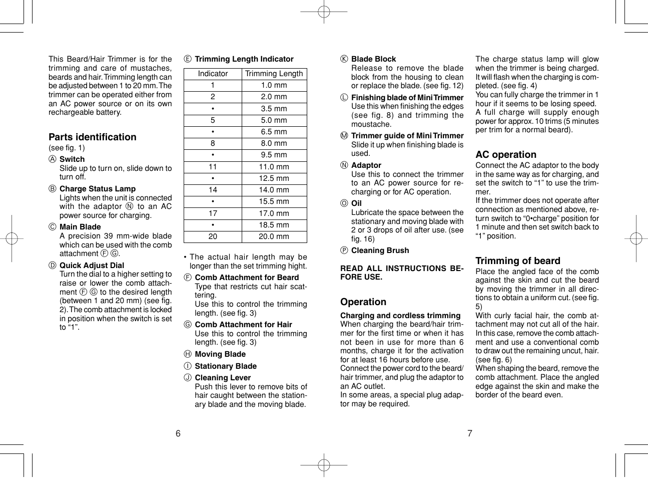 Panasonic ER221 User Manual | Page 4 / 53