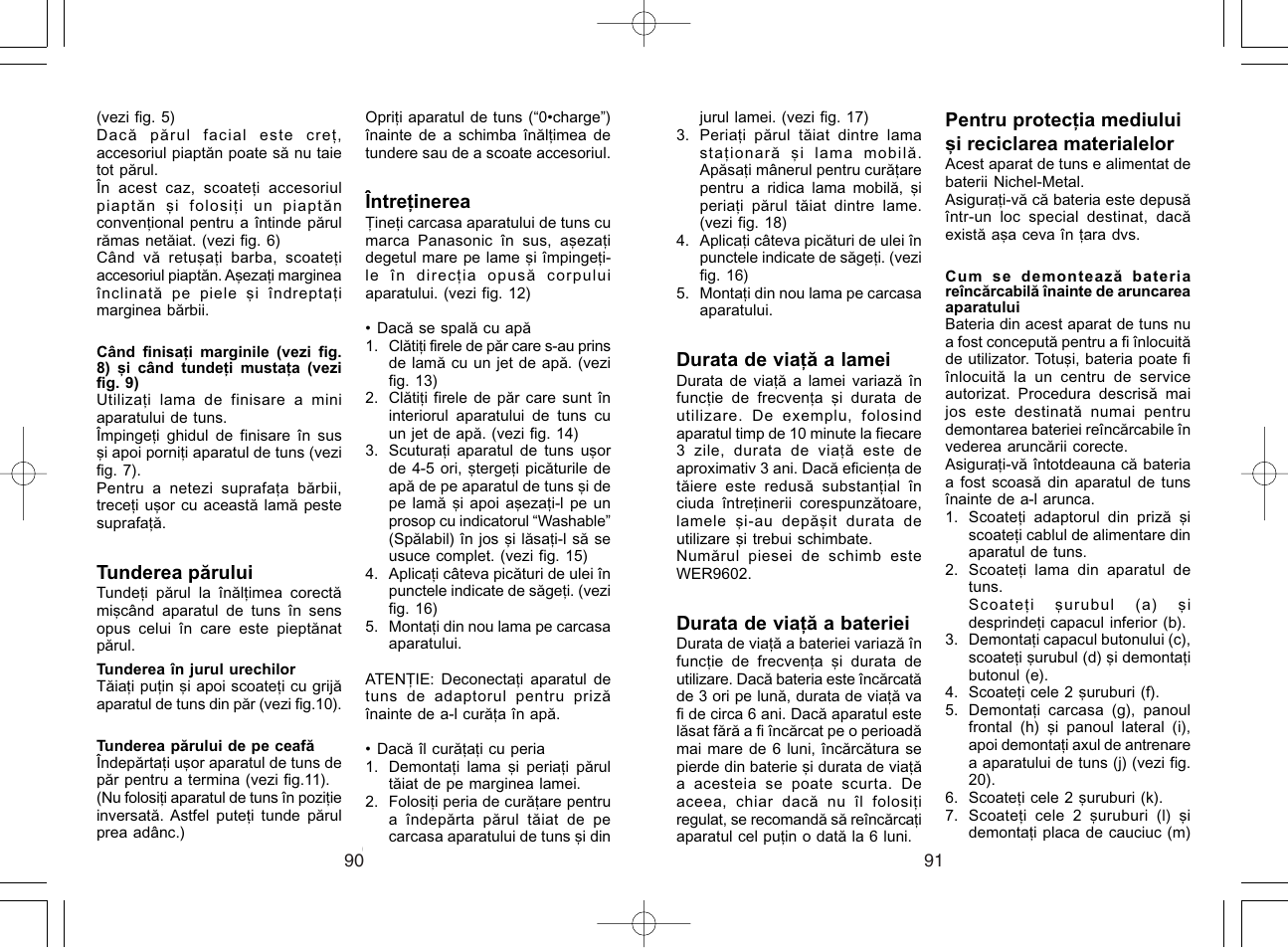 Panasonic ER221 User Manual | Page 46 / 53