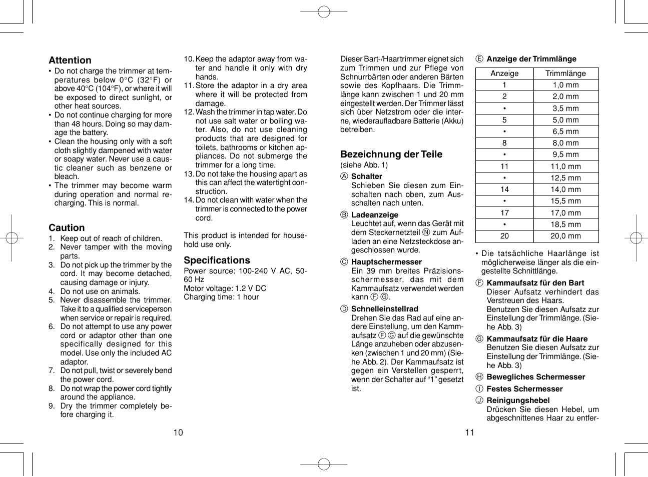 Panasonic ER221 User Manual | Page 6 / 53