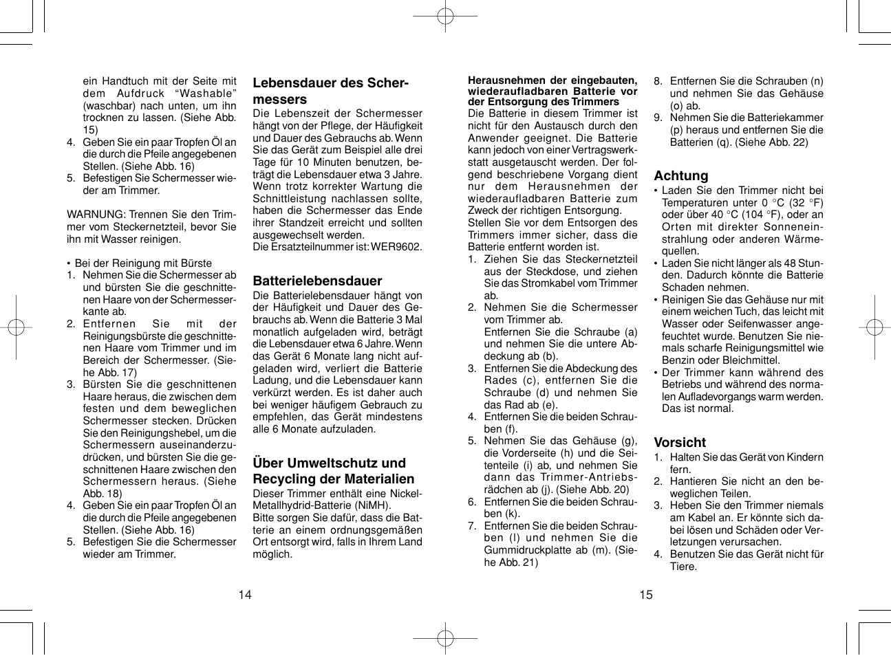 Panasonic ER221 User Manual | Page 8 / 53