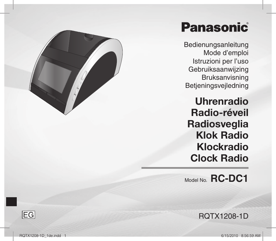 Panasonic RCDC1EG User Manual | 76 pages