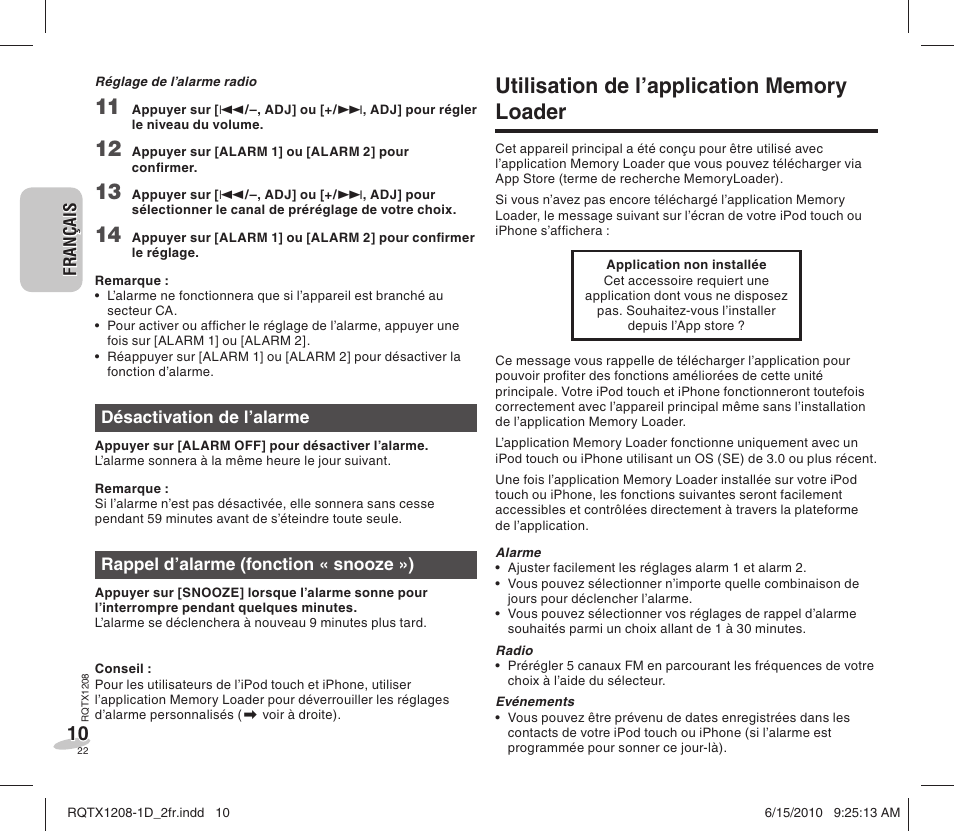 Panasonic RCDC1EG User Manual | Page 22 / 76
