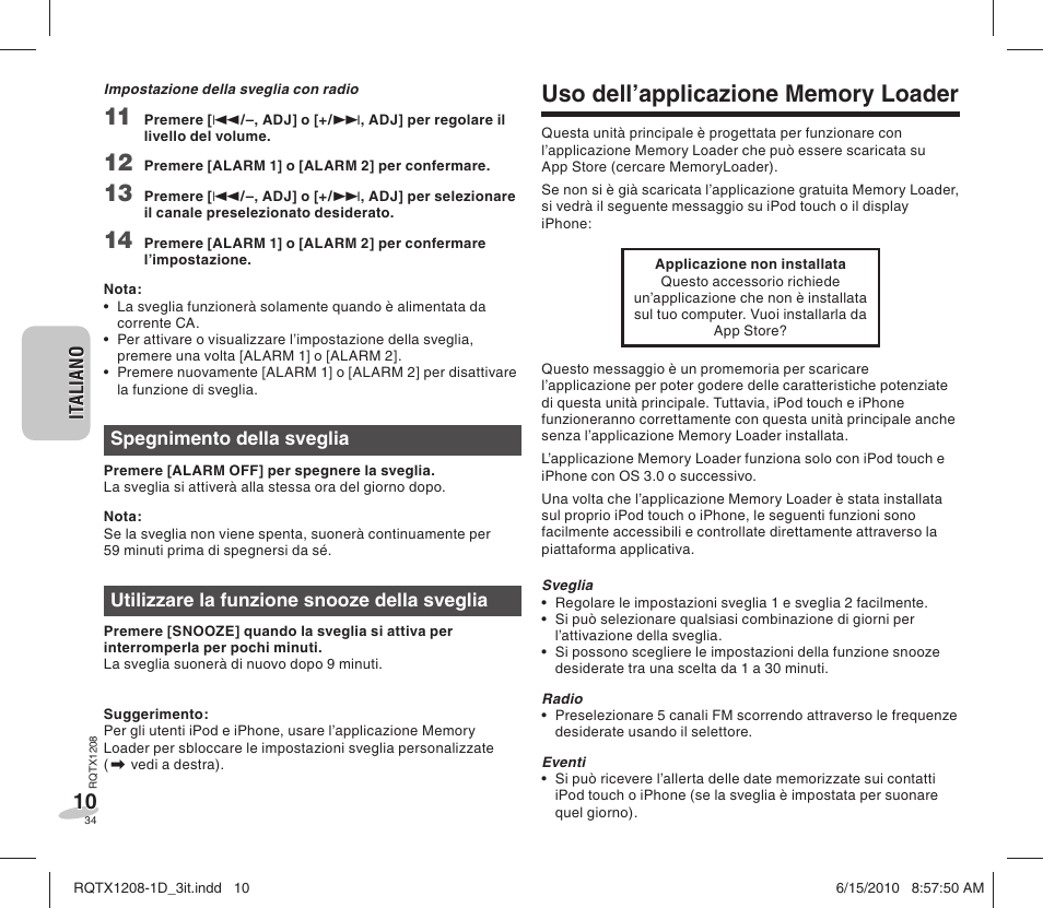 Panasonic RCDC1EG User Manual | Page 34 / 76