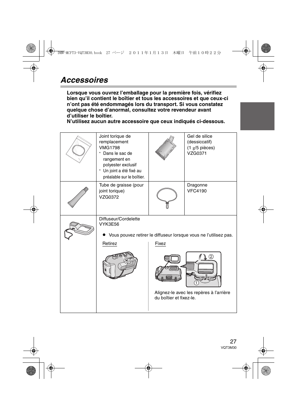 Accessoires | Panasonic DMWMCFT3E User Manual | Page 27 / 184