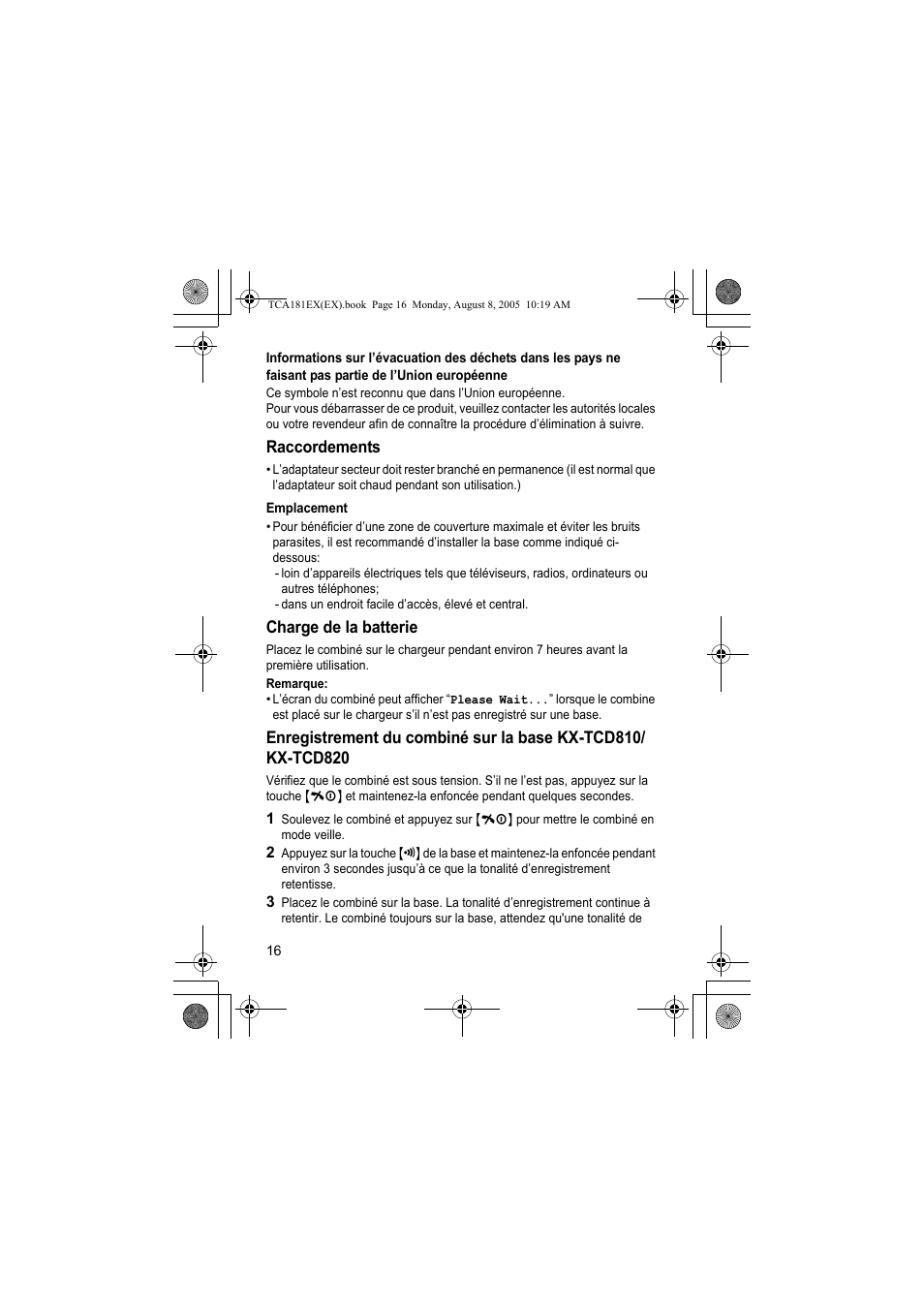 Panasonic KXTCA181EX User Manual | Page 16 / 72