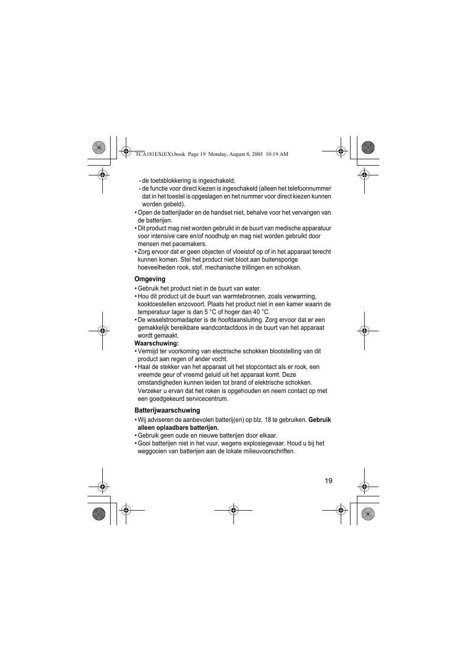 Panasonic KXTCA181EX User Manual | Page 19 / 72