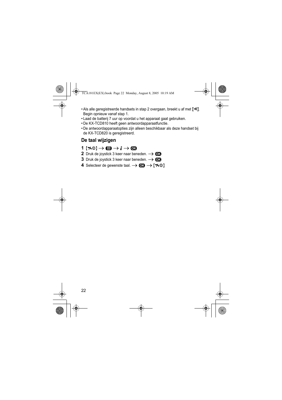 Panasonic KXTCA181EX User Manual | Page 22 / 72