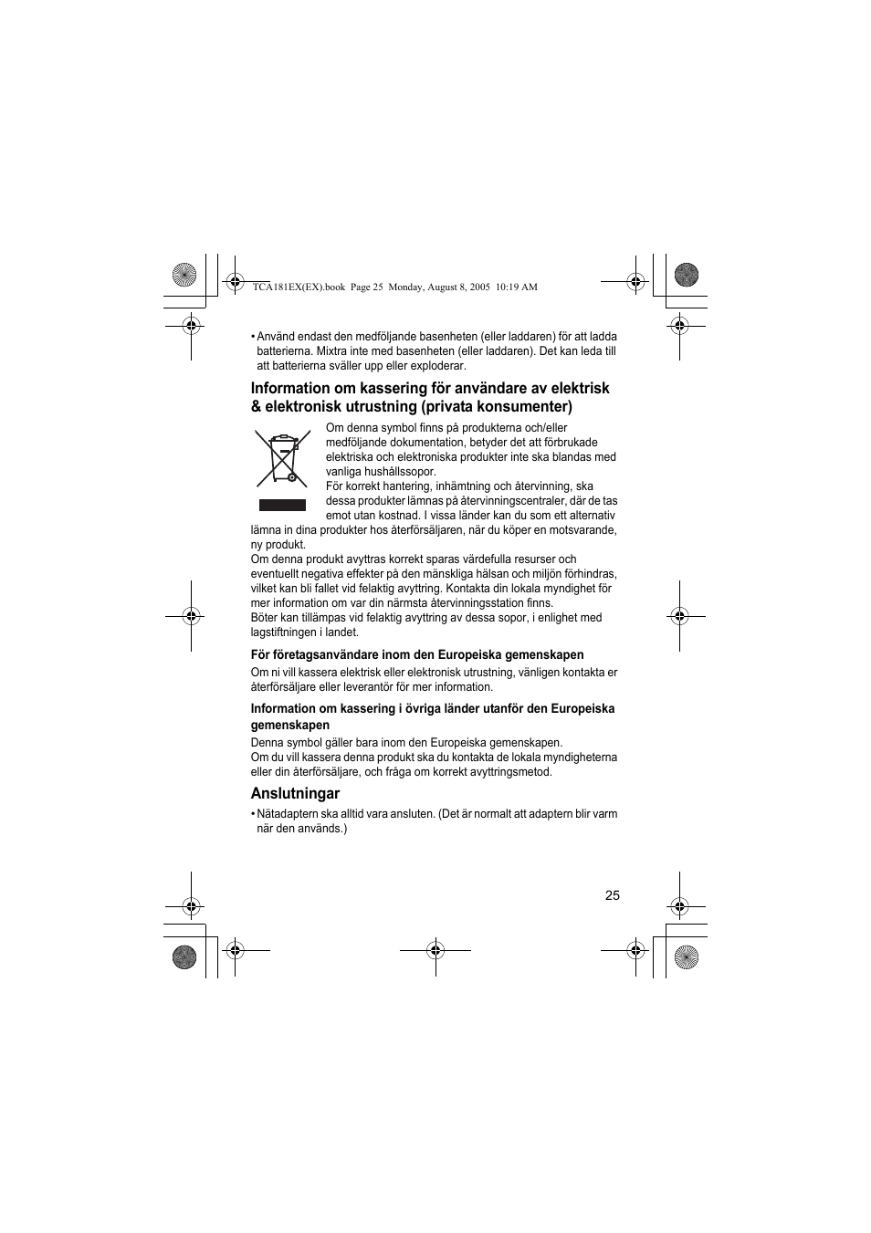 Panasonic KXTCA181EX User Manual | Page 25 / 72