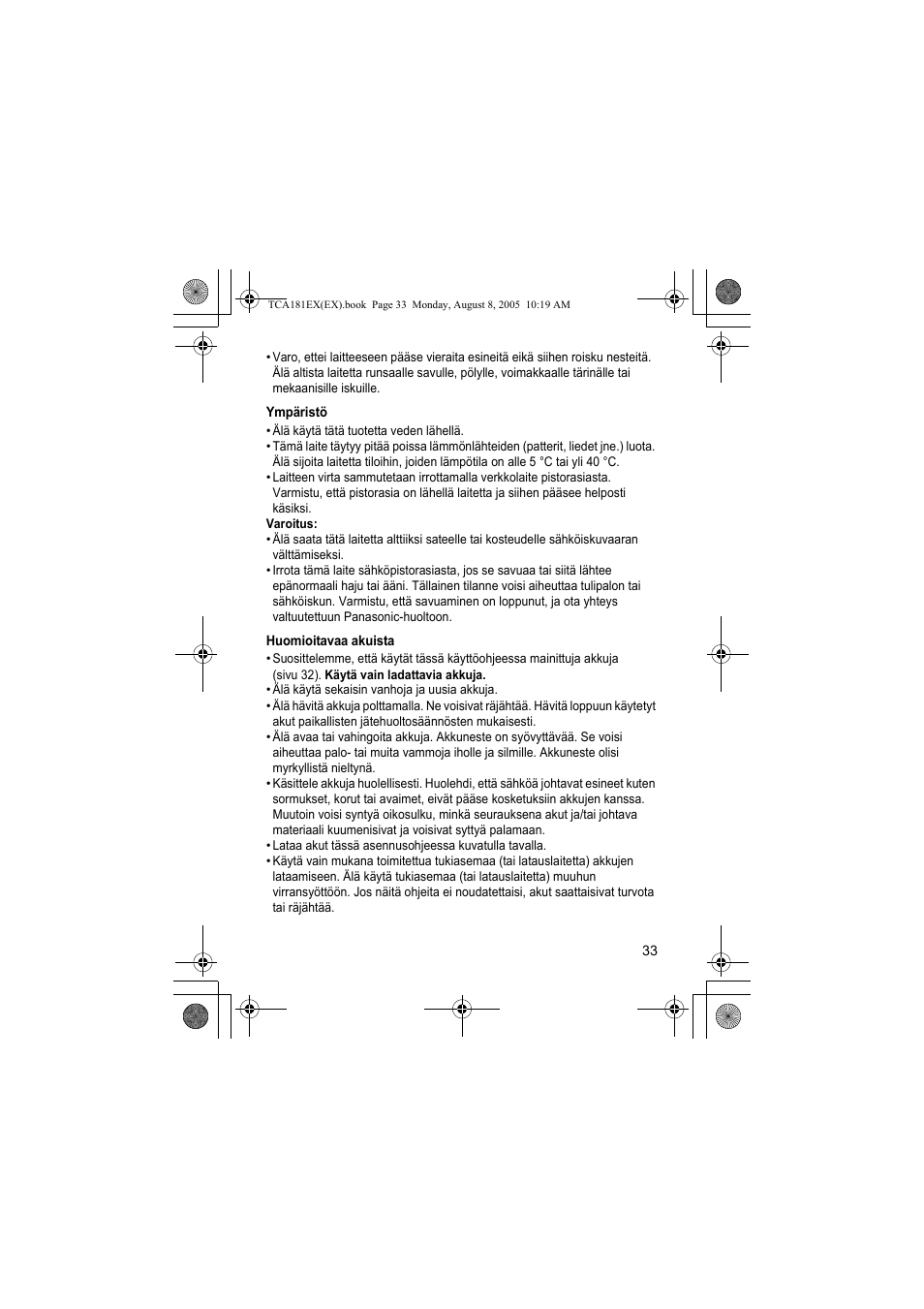 Panasonic KXTCA181EX User Manual | Page 33 / 72