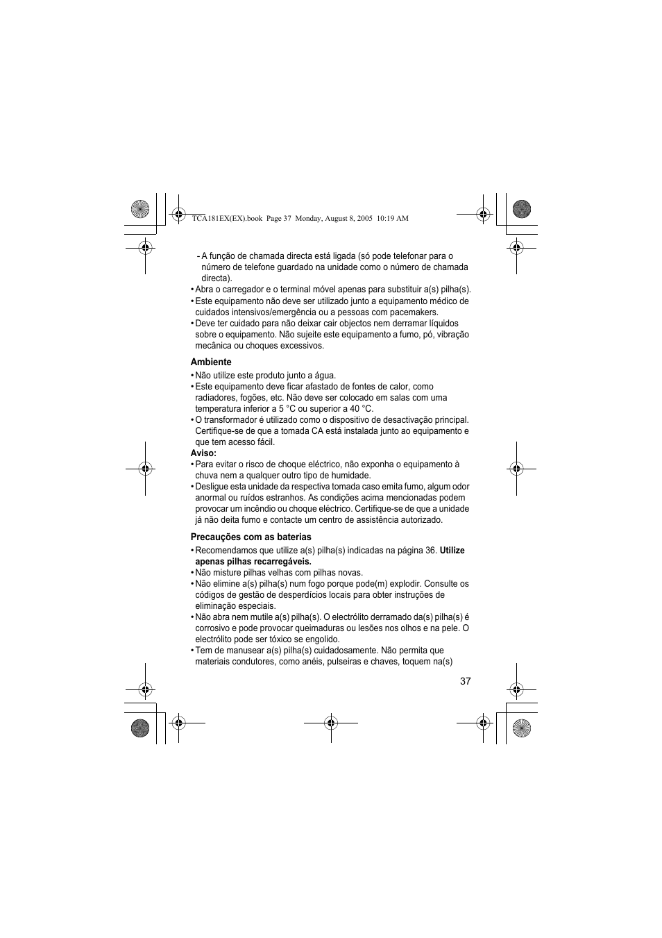 Panasonic KXTCA181EX User Manual | Page 37 / 72