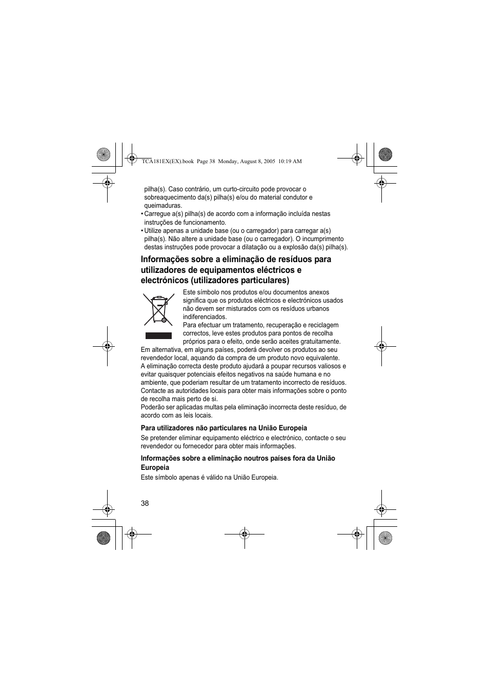 Panasonic KXTCA181EX User Manual | Page 38 / 72