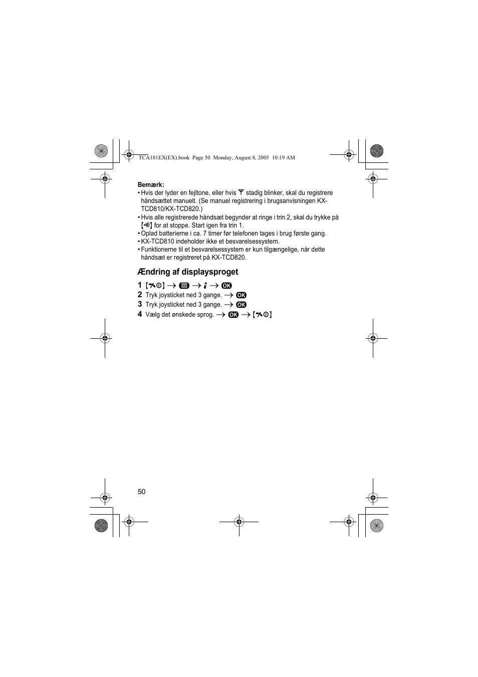 Panasonic KXTCA181EX User Manual | Page 50 / 72
