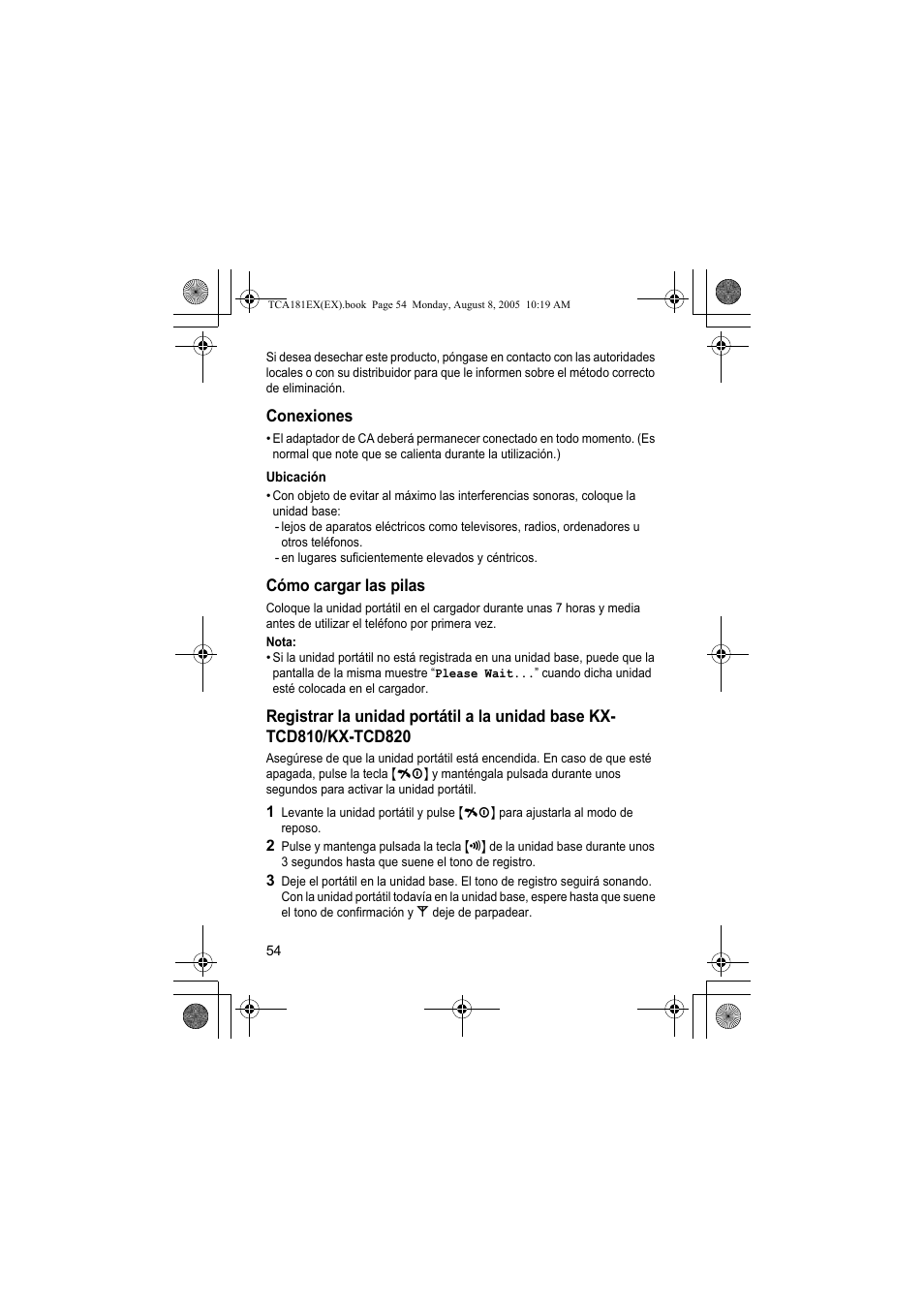 Panasonic KXTCA181EX User Manual | Page 54 / 72