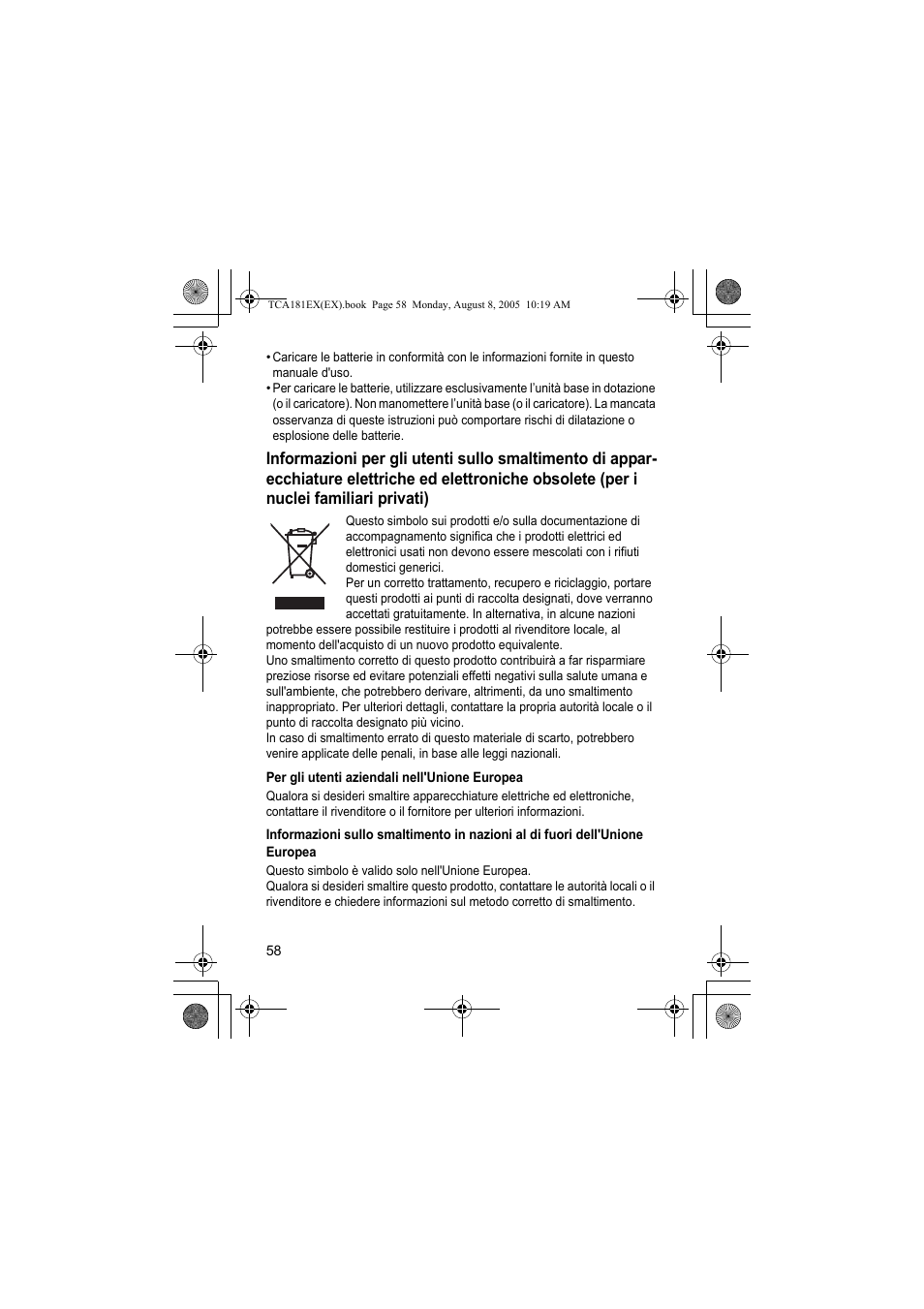 Panasonic KXTCA181EX User Manual | Page 58 / 72
