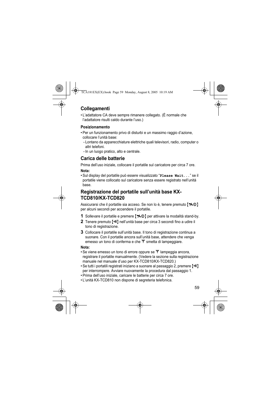 Panasonic KXTCA181EX User Manual | Page 59 / 72