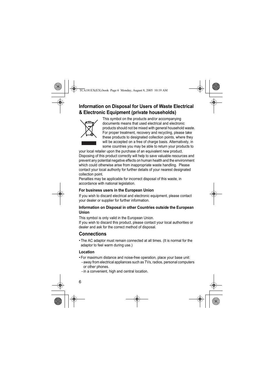 Panasonic KXTCA181EX User Manual | Page 6 / 72