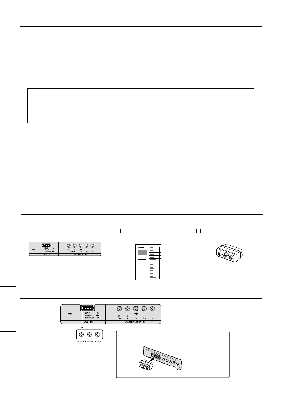 Uttagens placering, Medföljande tillbehör, Säkerhetsföreskrifter | Hanteringsföreskrifter, Observera noga dessa ) | Panasonic TY42TM5T User Manual | Page 14 / 20
