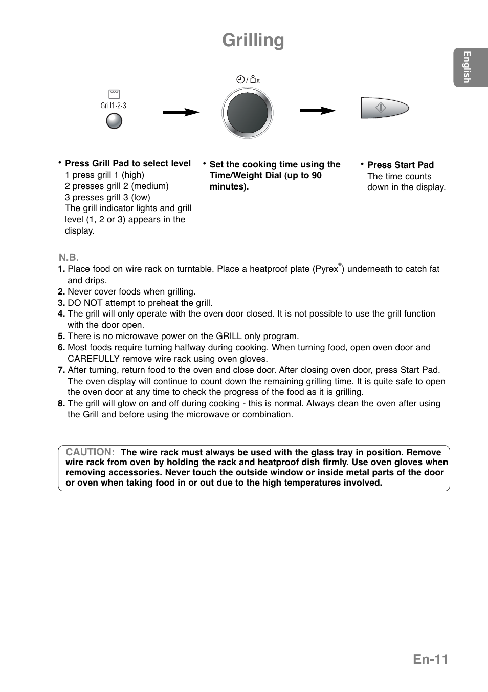 Grilling, En-11 | Panasonic NNGD369MEPG User Manual | Page 13 / 303