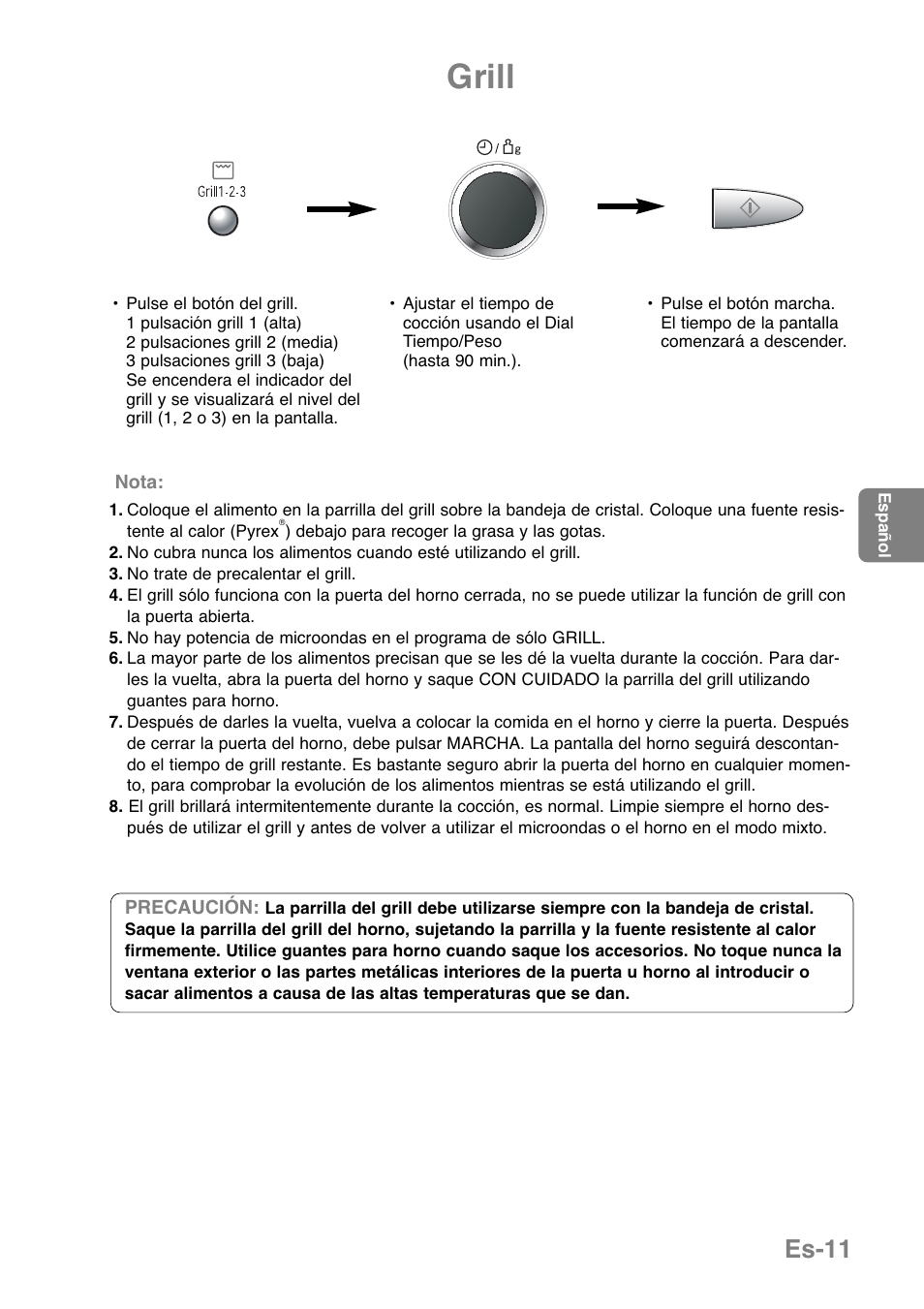 Grill, Es-11 | Panasonic NNGD369MEPG User Manual | Page 133 / 303