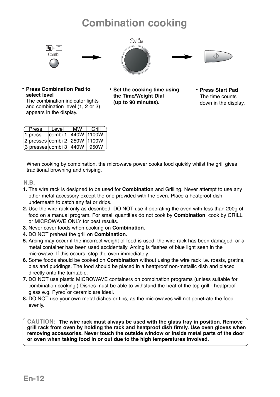 Combination cooking, En-12 | Panasonic NNGD369MEPG User Manual | Page 14 / 303