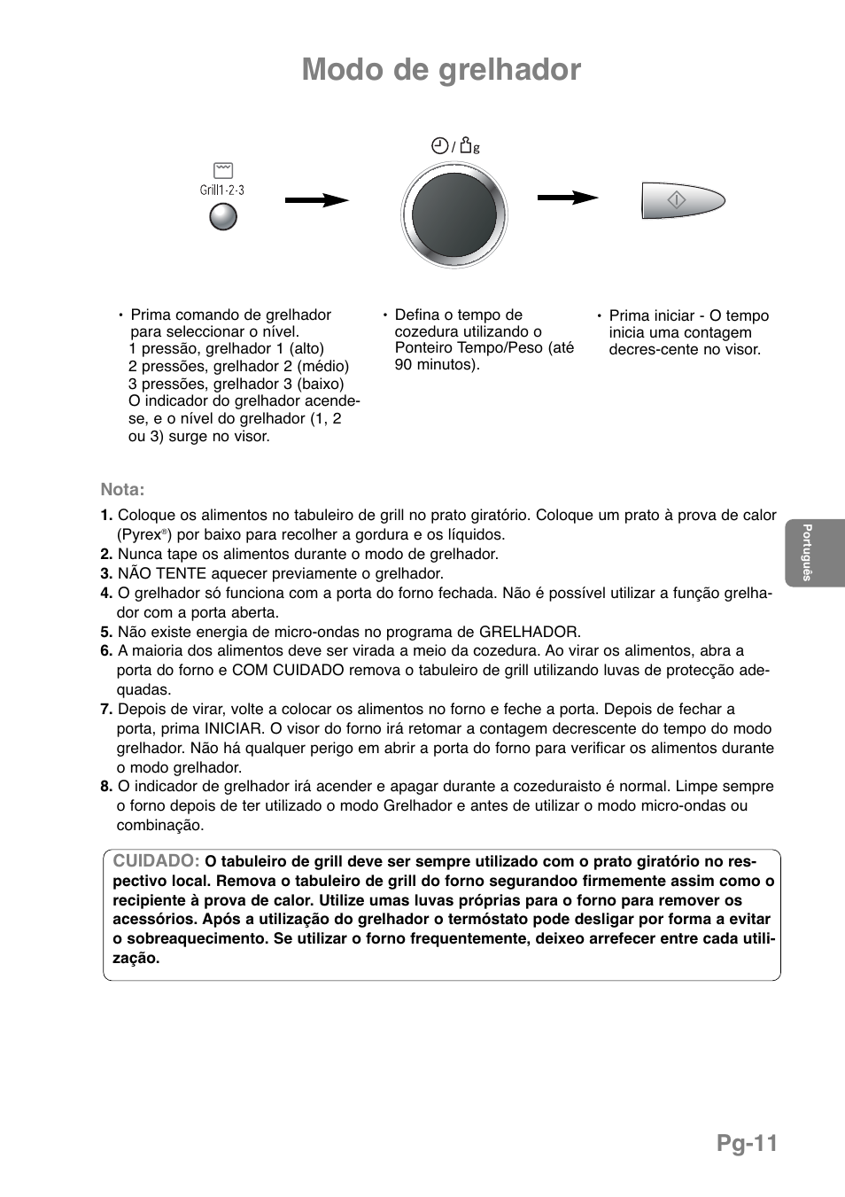 Modo de grelhador, Pg-11 | Panasonic NNGD369MEPG User Manual | Page 153 / 303