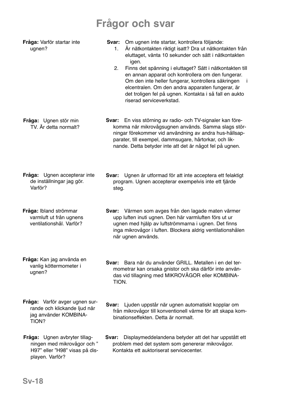 Frågor och svar, Sv-18 | Panasonic NNGD369MEPG User Manual | Page 180 / 303