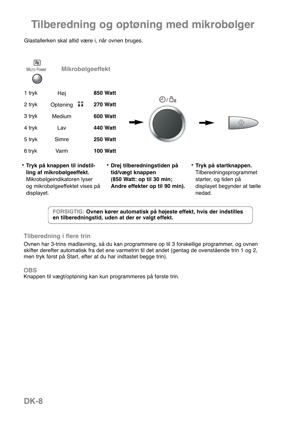Tilberedning og optøning med mikrobølger, Dk-8 | Panasonic NNGD369MEPG User Manual | Page 190 / 303