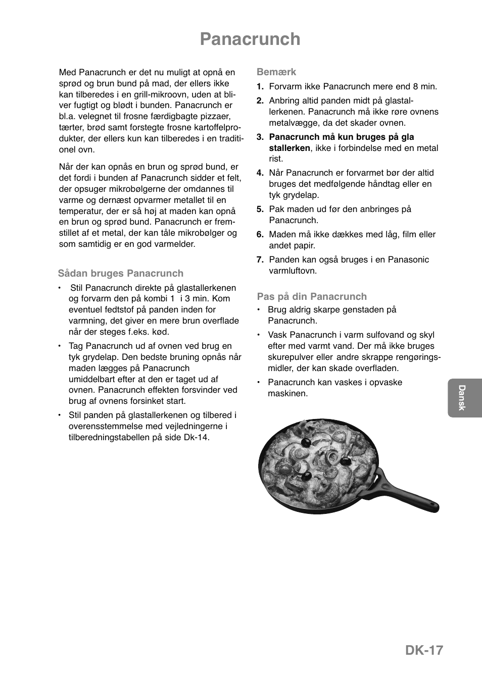 Panacrunch, Dk-17 | Panasonic NNGD369MEPG User Manual | Page 199 / 303