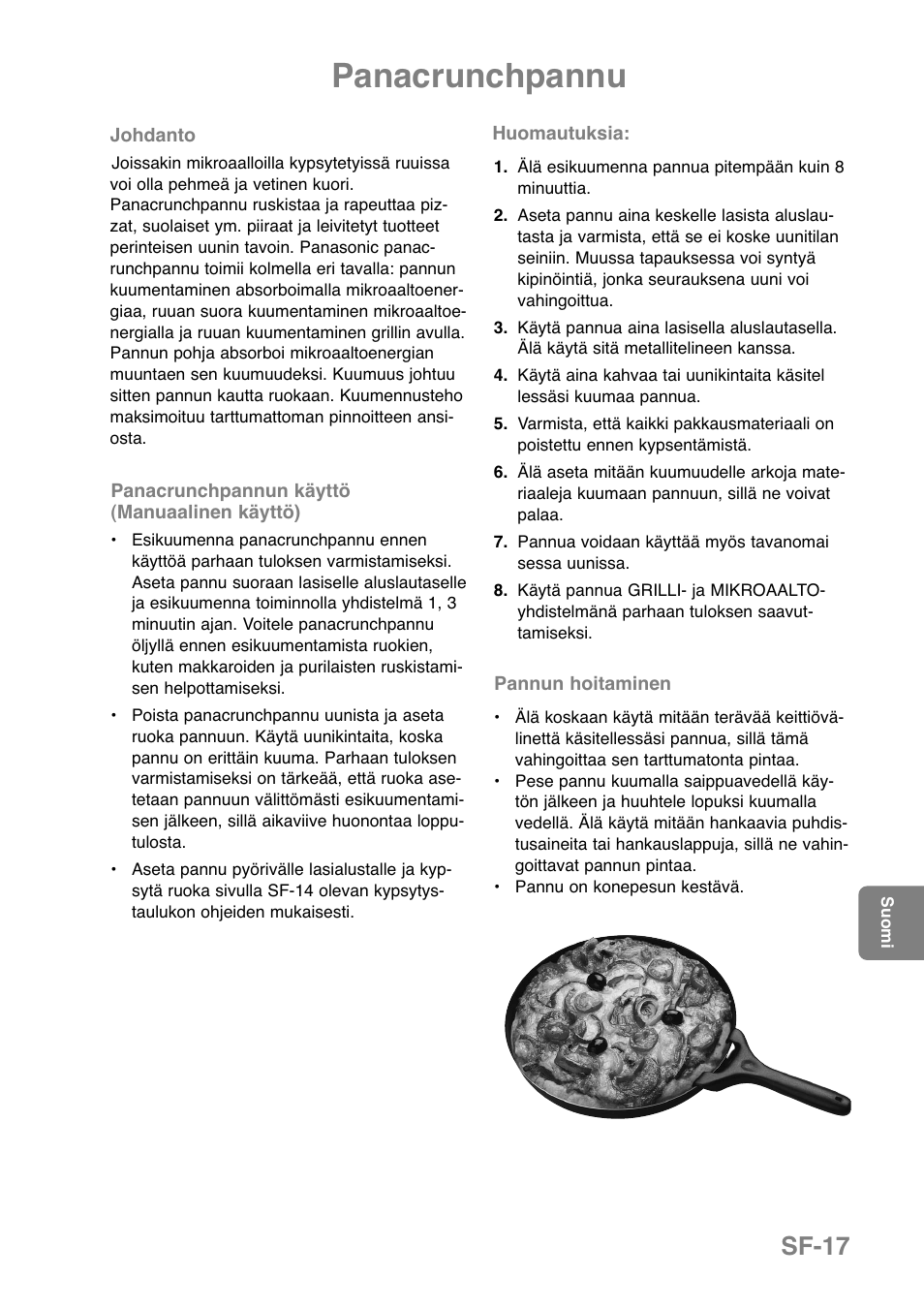 Panacrunchpannu, Sf-17 | Panasonic NNGD369MEPG User Manual | Page 239 / 303