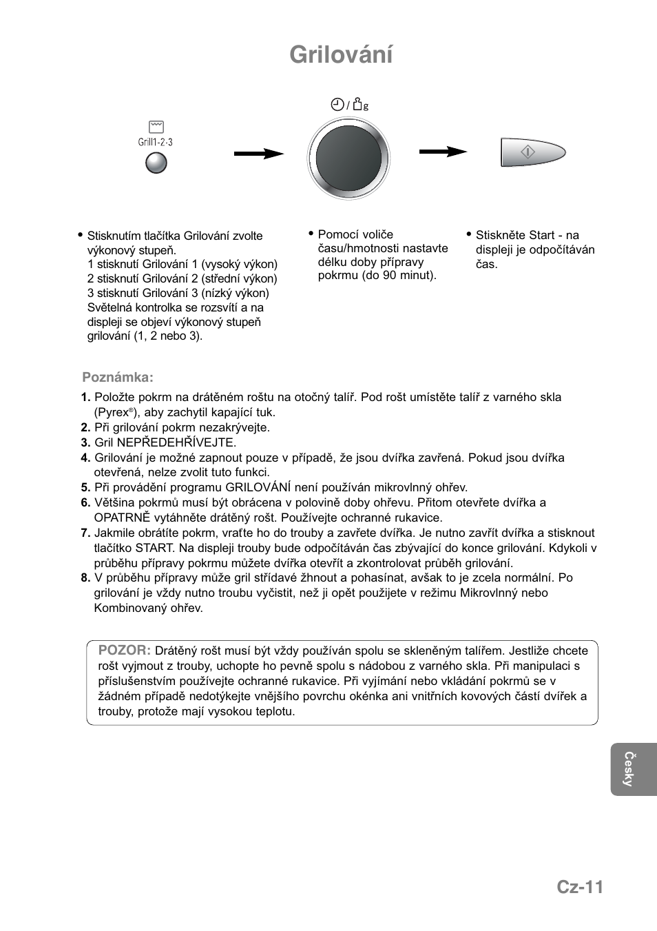 Grilování, Cz-11 | Panasonic NNGD369MEPG User Manual | Page 273 / 303