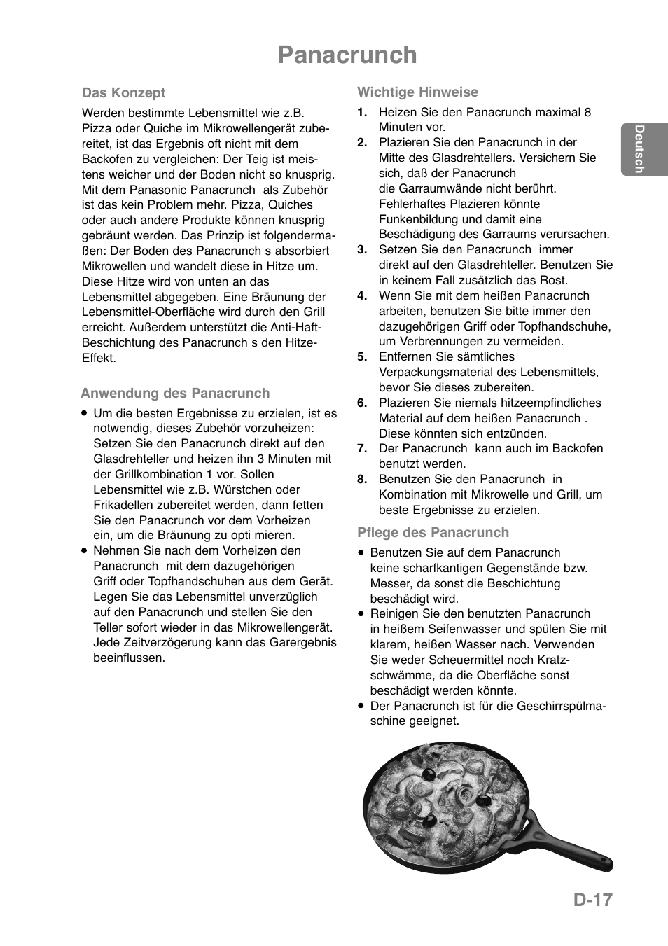 Panacrunch, D-17 | Panasonic NNGD369MEPG User Manual | Page 39 / 303