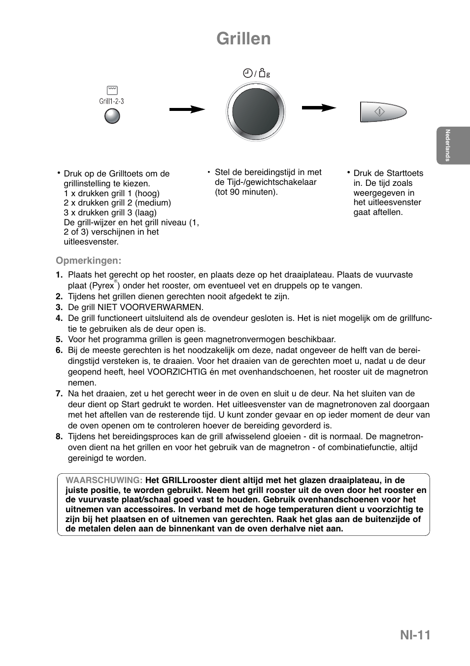 Grillen, Ni-11 | Panasonic NNGD369MEPG User Manual | Page 73 / 303