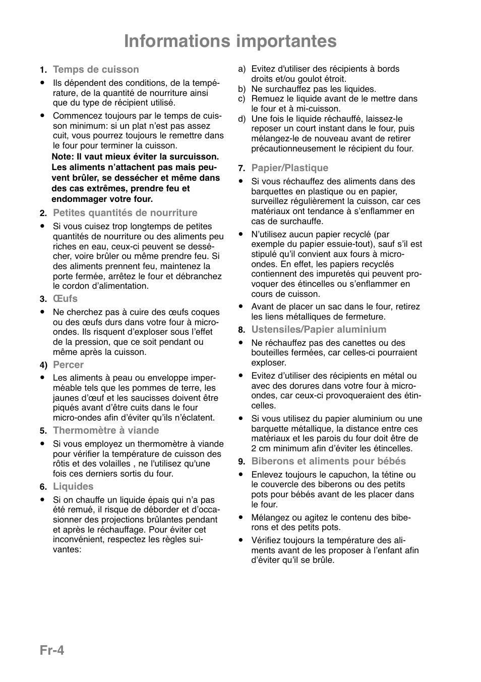 Informations importantes, Fr-4 | Panasonic NNGD369MEPG User Manual | Page 86 / 303