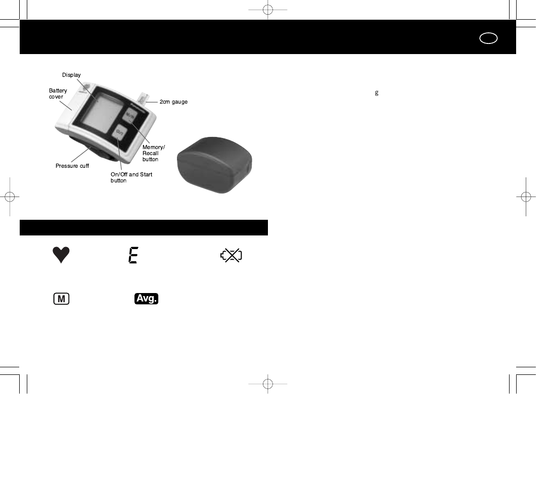 Diagram of the device, Display symbols | Panasonic EW3004E2 User Manual | Page 15 / 78