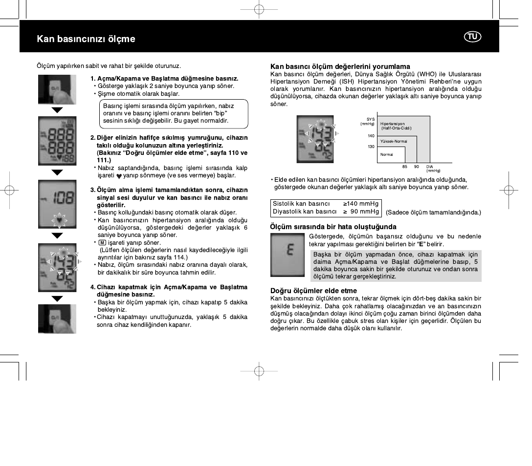 Kan basýncýnýzý lme | Panasonic EW3004E2 User Manual | Page 62 / 78