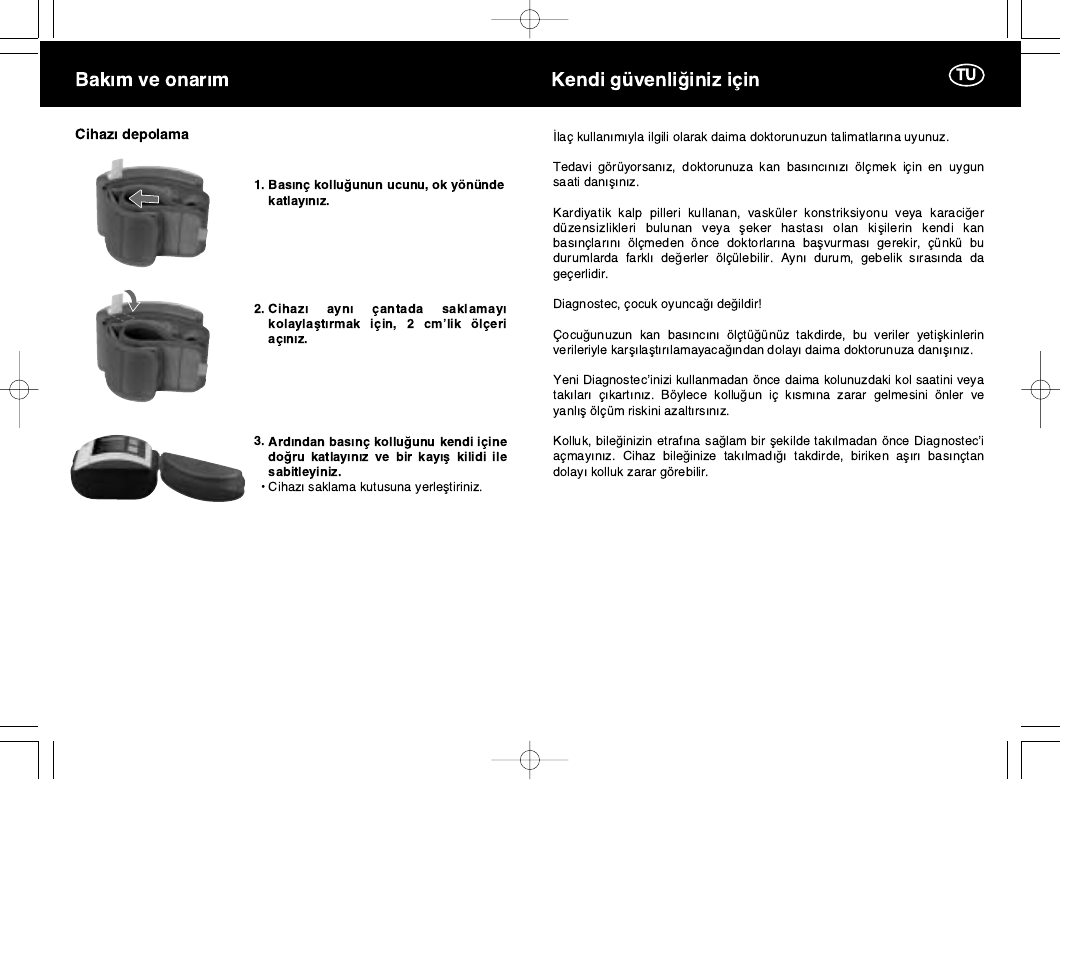 Bakým ve onarým, Kendi gvenliûiniz iin | Panasonic EW3004E2 User Manual | Page 64 / 78