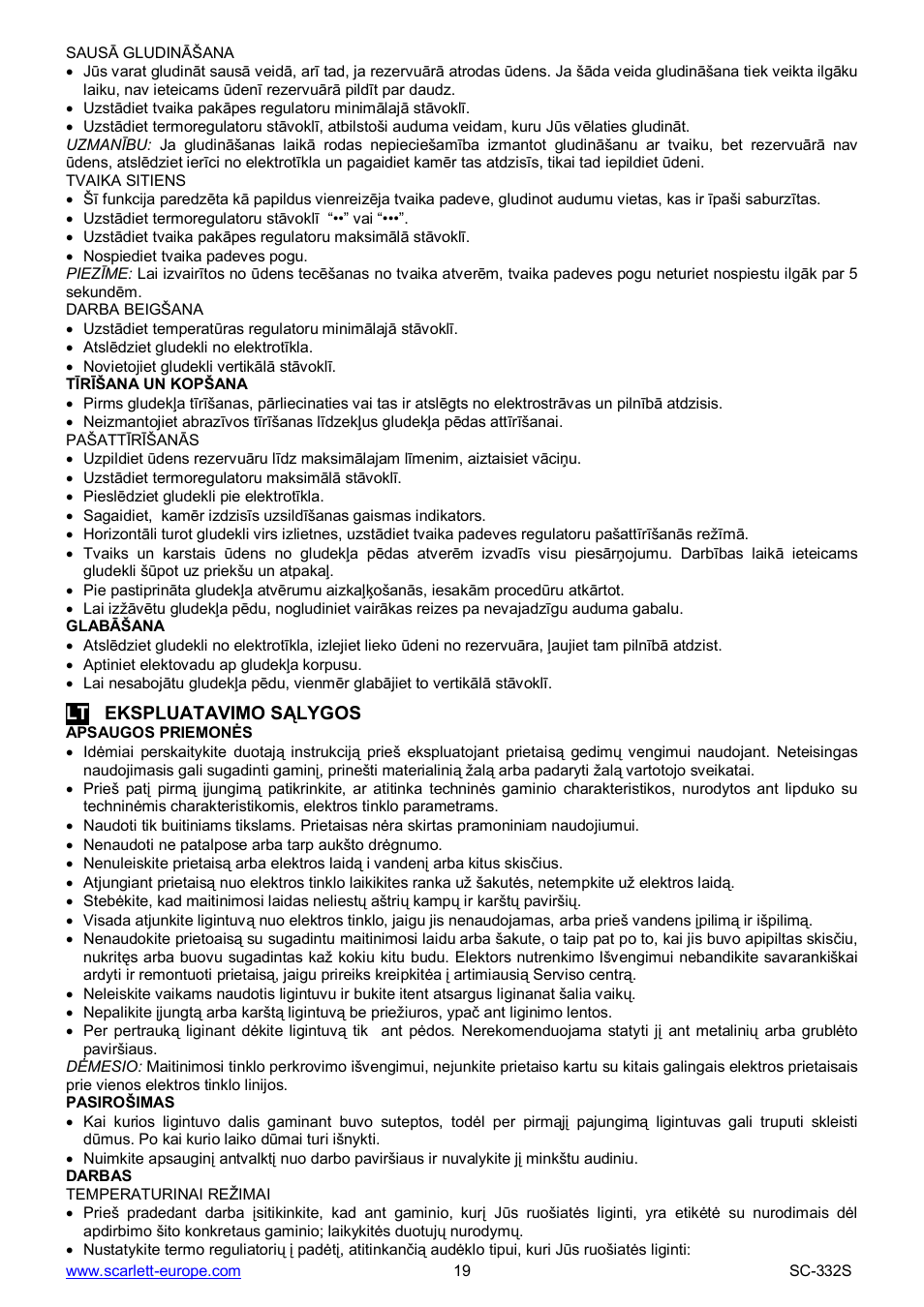 Scarlett SC-332S User Manual | Page 19 / 27