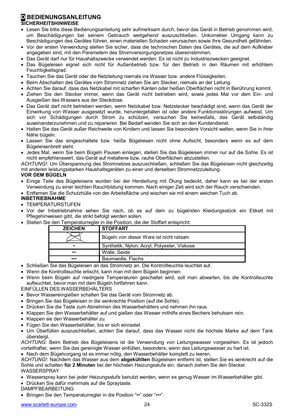 Scarlett SC-332S User Manual | Page 24 / 27