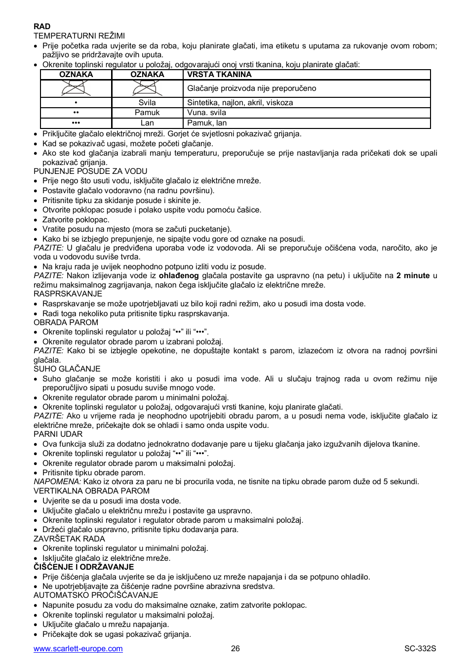 Scarlett SC-332S User Manual | Page 26 / 27