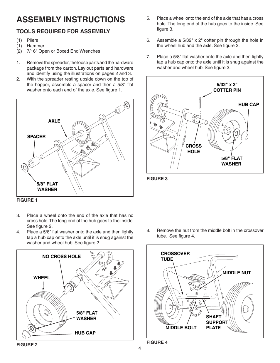 Assembly instructions | Agri-Fab 45-02104 User Manual | Page 4 / 12